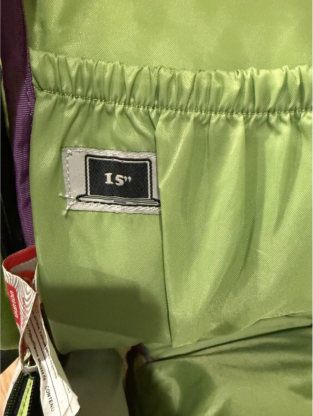 Burton Snowboard Backpack 15” Laptop Sleeve White Green Multi Pocket - Picture 7 of 10